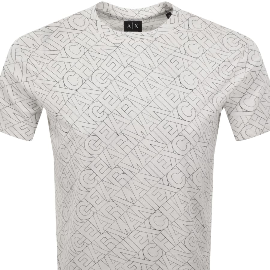 Image number 2 for Armani Exchange Diagonal Logo T Shirt White