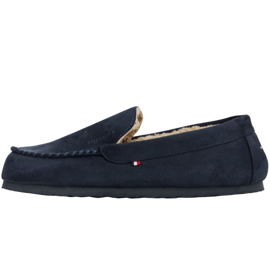Image number 2 for Tommy Hilfiger Driver Home Slippers Navy