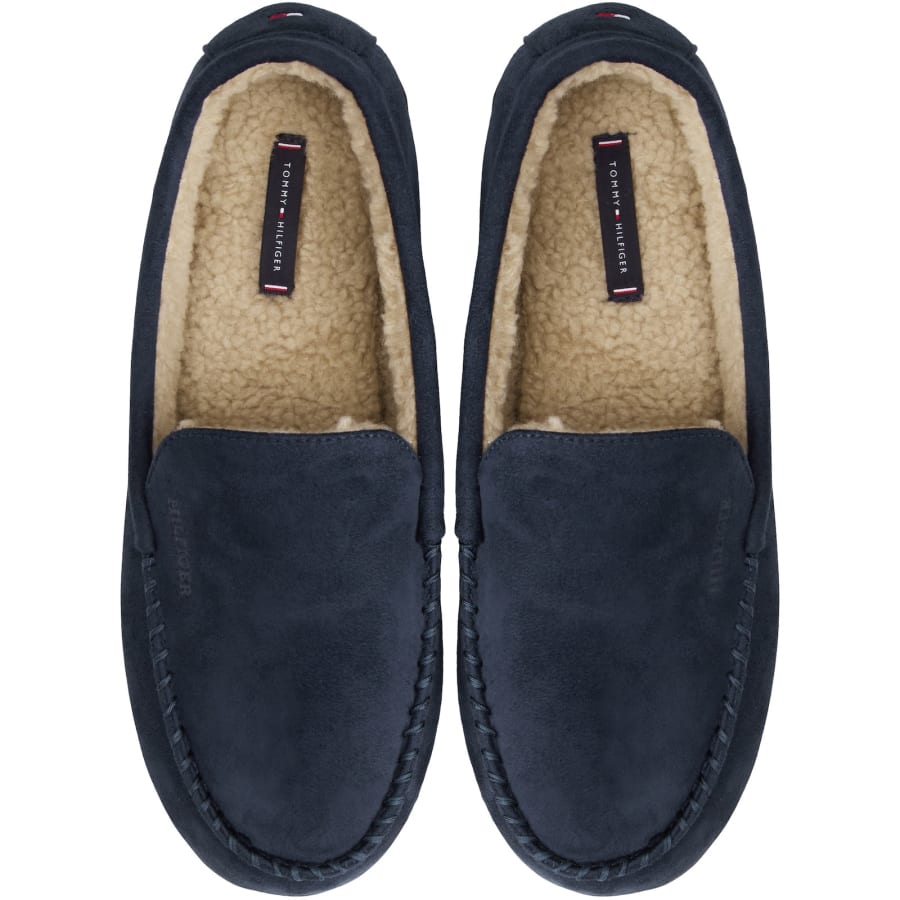 Image number 1 for Tommy Hilfiger Driver Home Slippers Navy