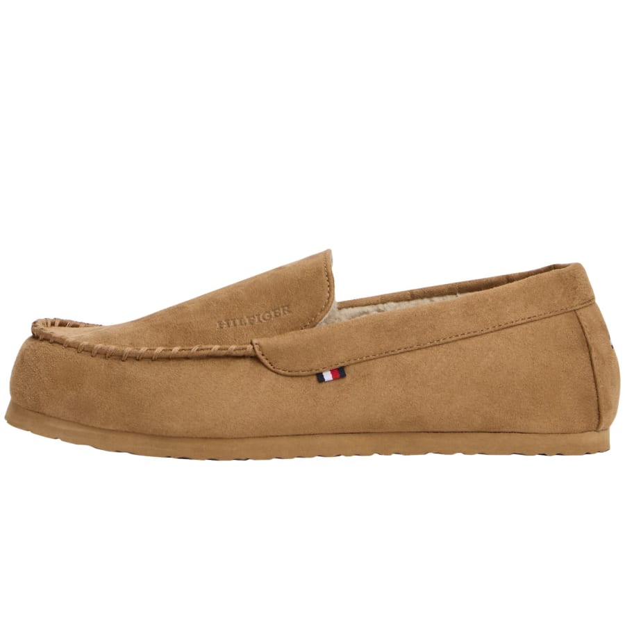 Image number 2 for Tommy Hilfiger Driver Home Slippers Brown