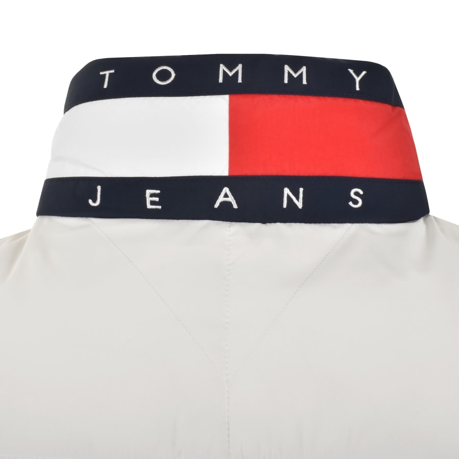 Image number 5 for Tommy Jeans DNA Collar Puffer Jacket White