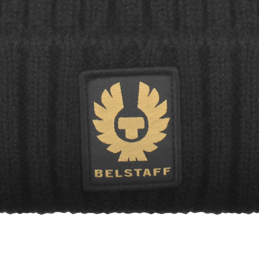 Image number 3 for Belstaff Logo Watch Beanie Black