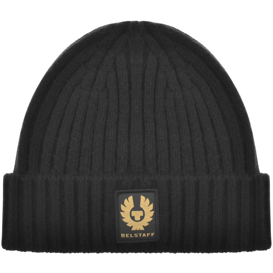 Image number 1 for Belstaff Logo Watch Beanie Black