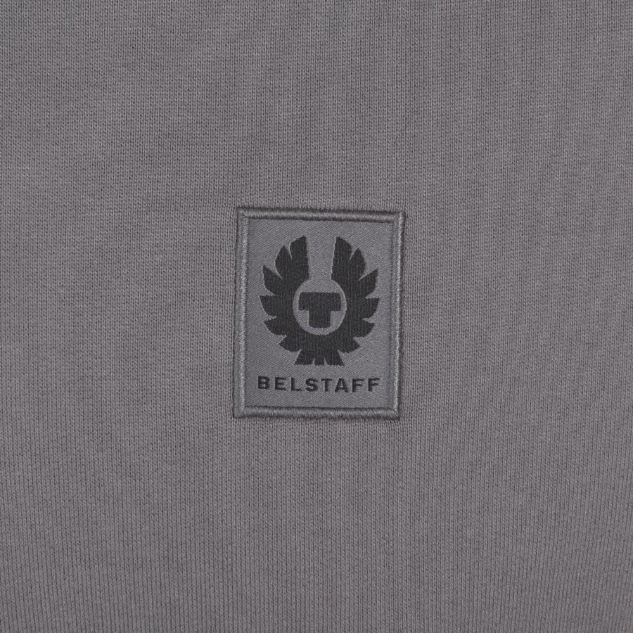 Image number 3 for Belstaff Quarter Zip Sweatshirt Tornado Grey