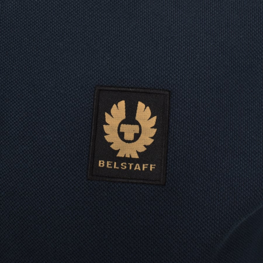 Image number 3 for Belstaff Tipped Polo T Shirt Navy