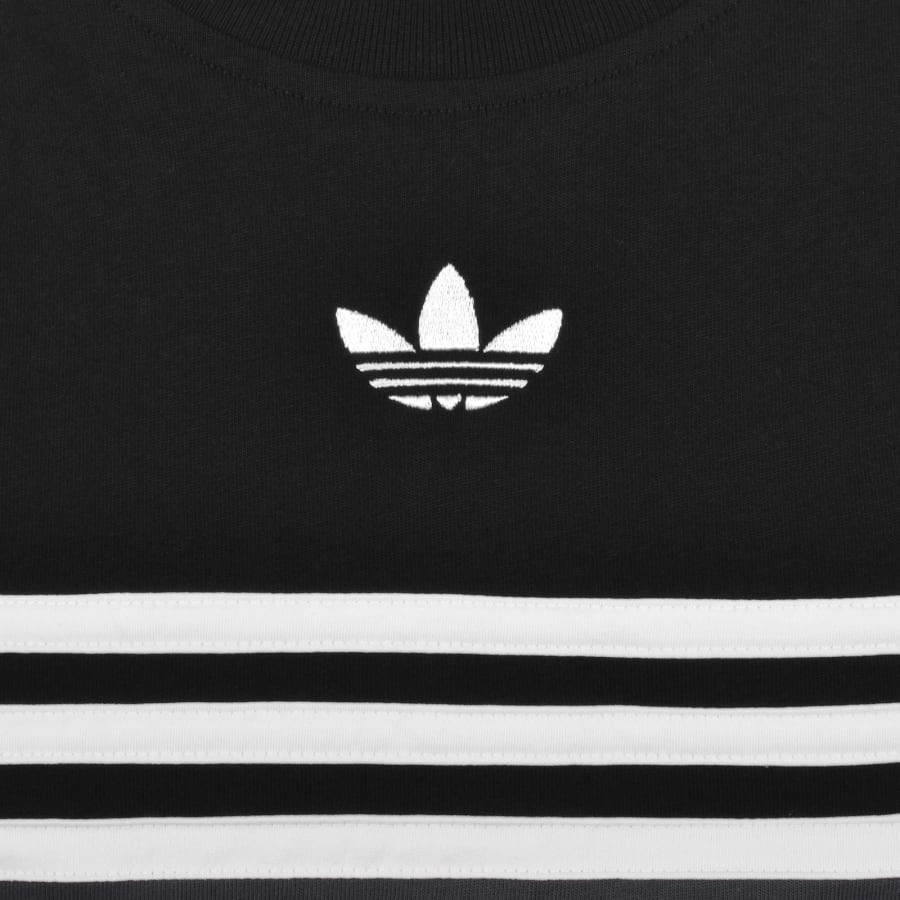 Image number 3 for adidas Originals Chest Stripe T Shirt Black
