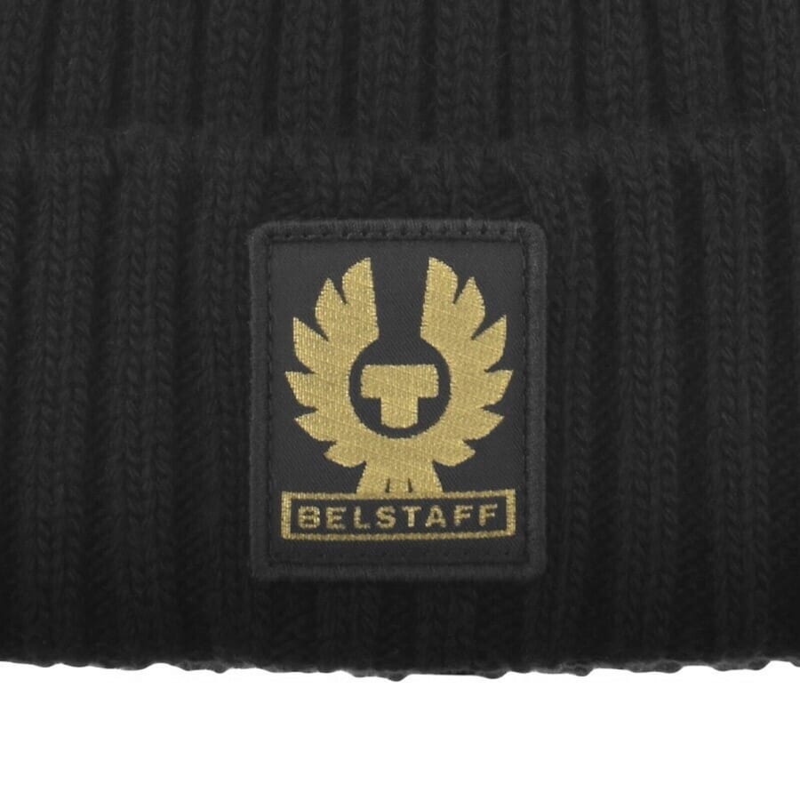 Image number 3 for Belstaff Lambswool Watch Beanie Black