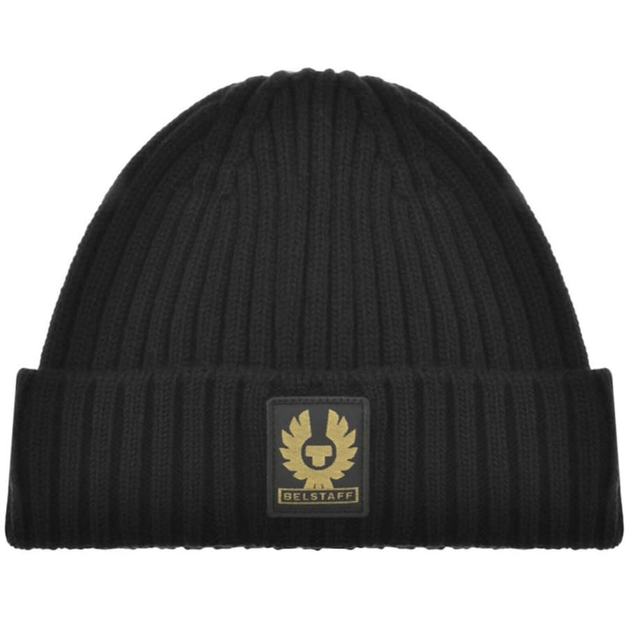 Image number 1 for Belstaff Lambswool Watch Beanie Black
