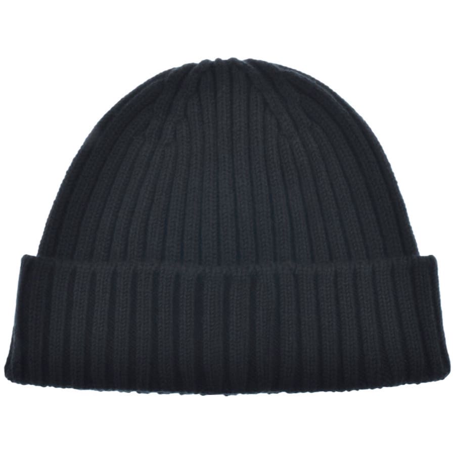 Image number 2 for Belstaff Logo Watch Beanie Navy