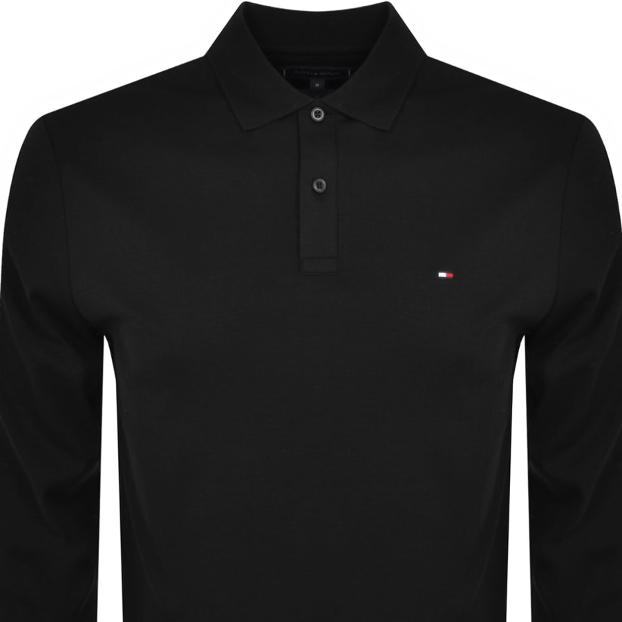 Image number 2 for Tommy Hilfiger Long Sleeved Polo T Shirt Black