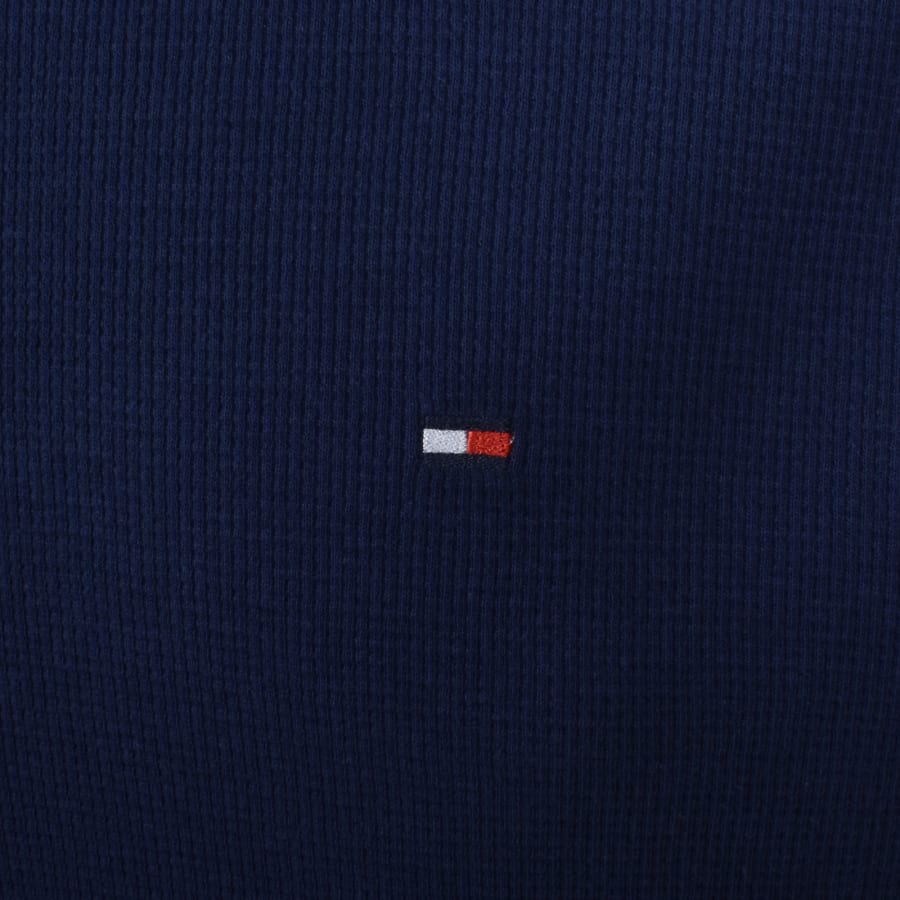 Image number 3 for Tommy Hilfiger Waffle T Shirt Navy