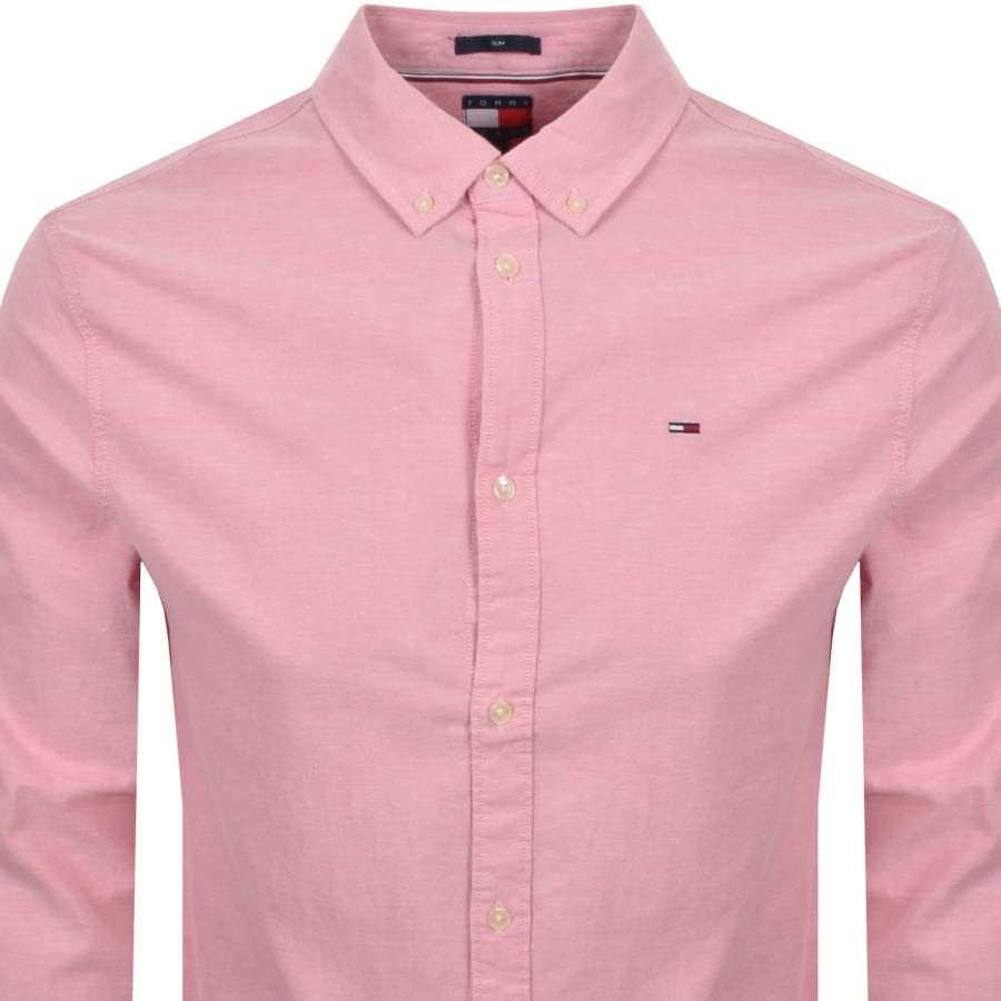 Image number 2 for Tommy Jeans Regular Fit Oxford Shirt Pink