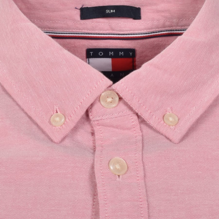 Image number 4 for Tommy Jeans Regular Fit Oxford Shirt Pink