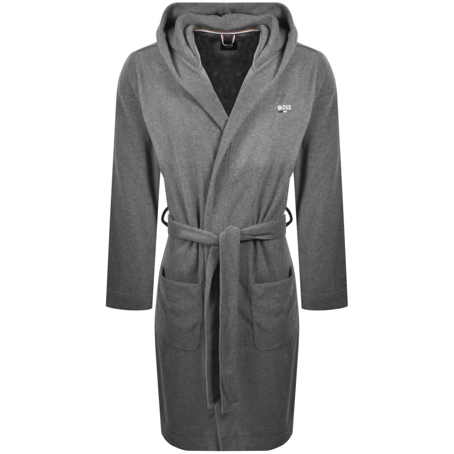 Image number 1 for BOSS Lounge French Terry Robe Grey