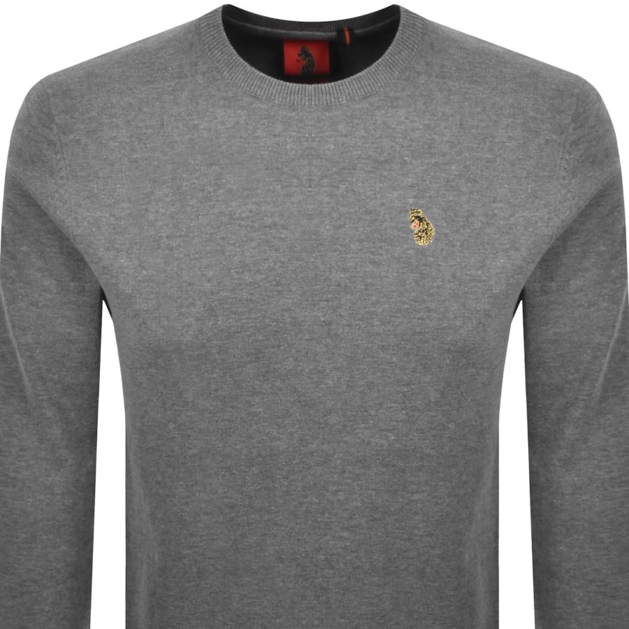 Image number 2 for Luke 1977 Gerard 3 Knit Jumper Grey
