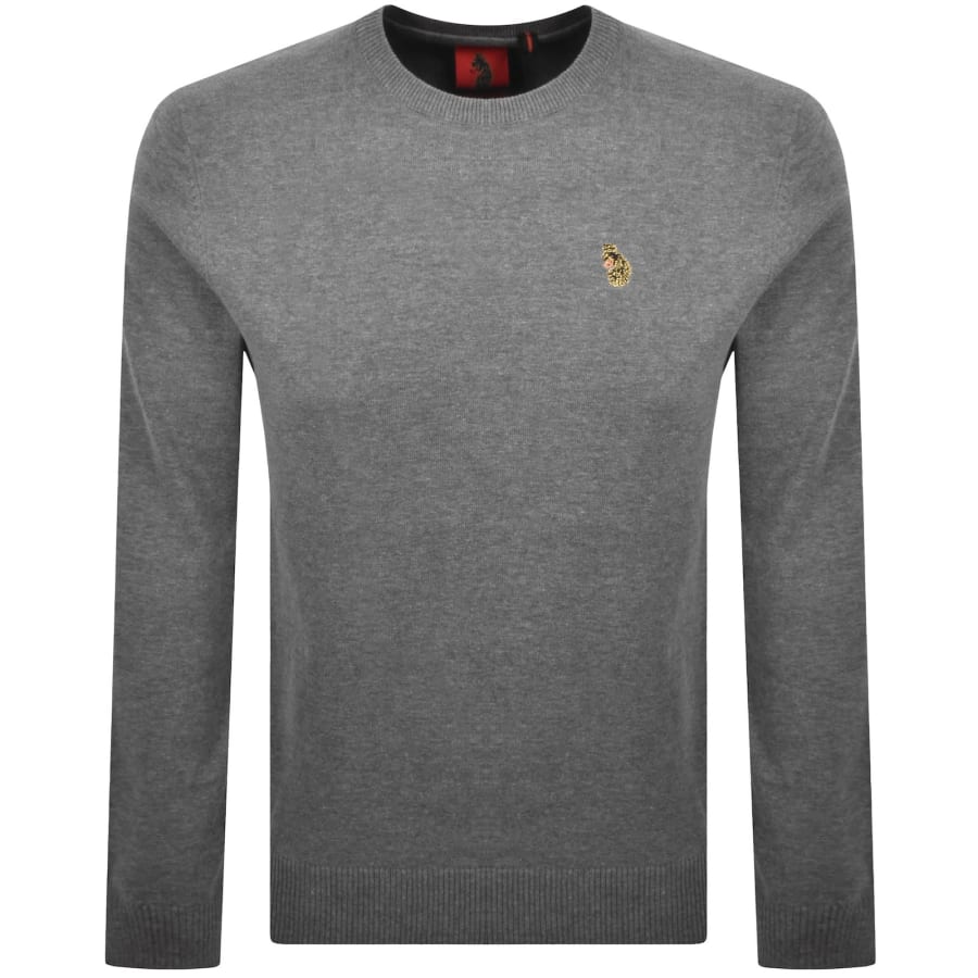 Image number 1 for Luke 1977 Gerard 3 Knit Jumper Grey