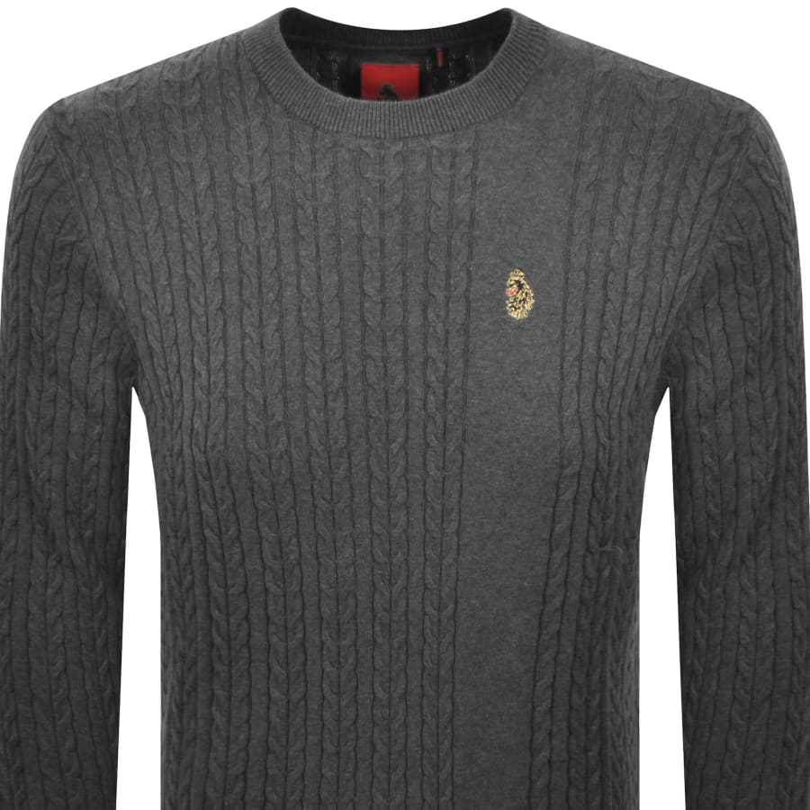 Image number 2 for Luke 1977 Horton 1000 Knit Jumper Grey