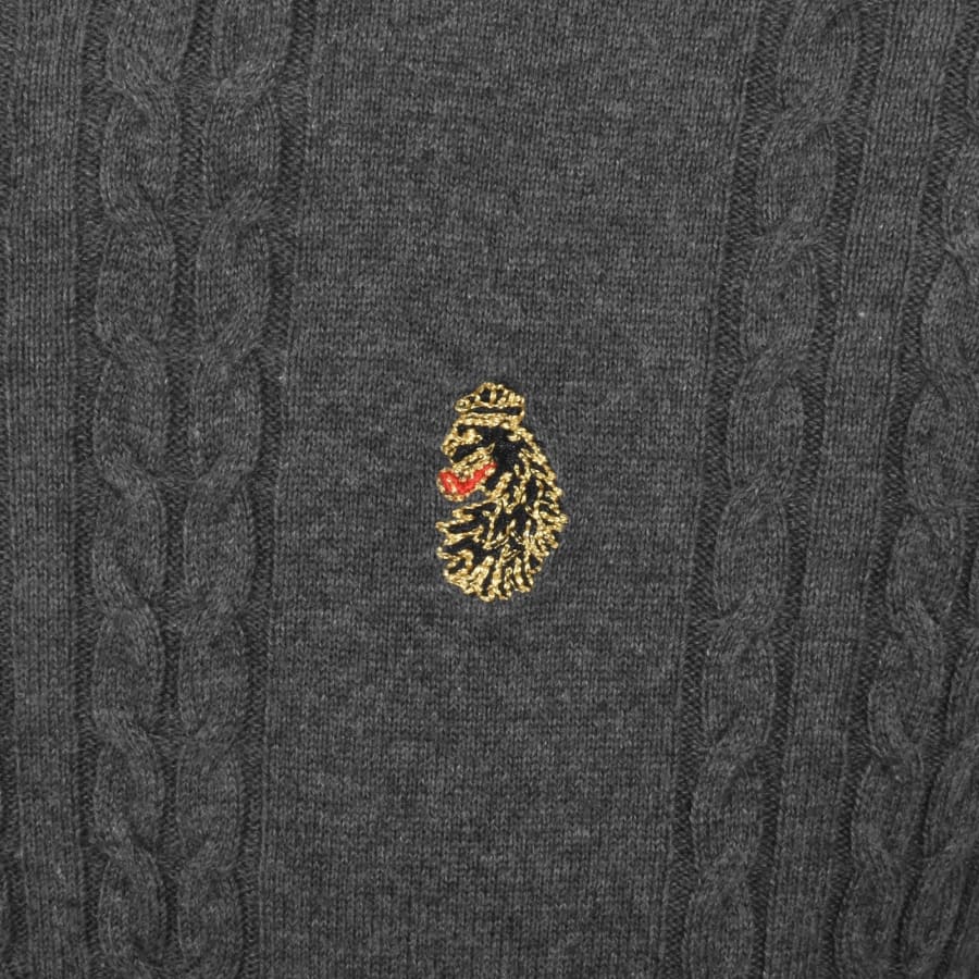 Image number 3 for Luke 1977 Horton 1000 Knit Jumper Grey