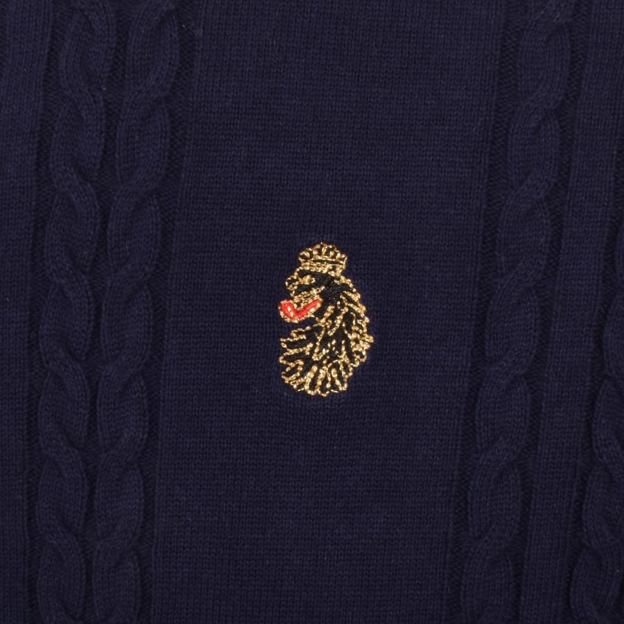 Image number 3 for Luke 1977 Horton 1000 Knit Jumper Navy