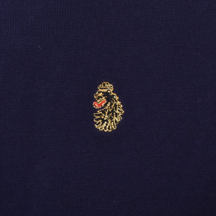 Image number 3 for Luke 1977 Pretender Quarter Zip Jumper Navy