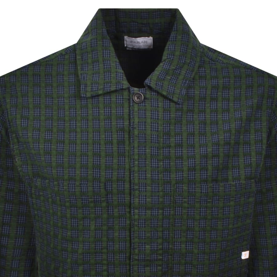 Image number 2 for Farah Photie Check Shirt Green