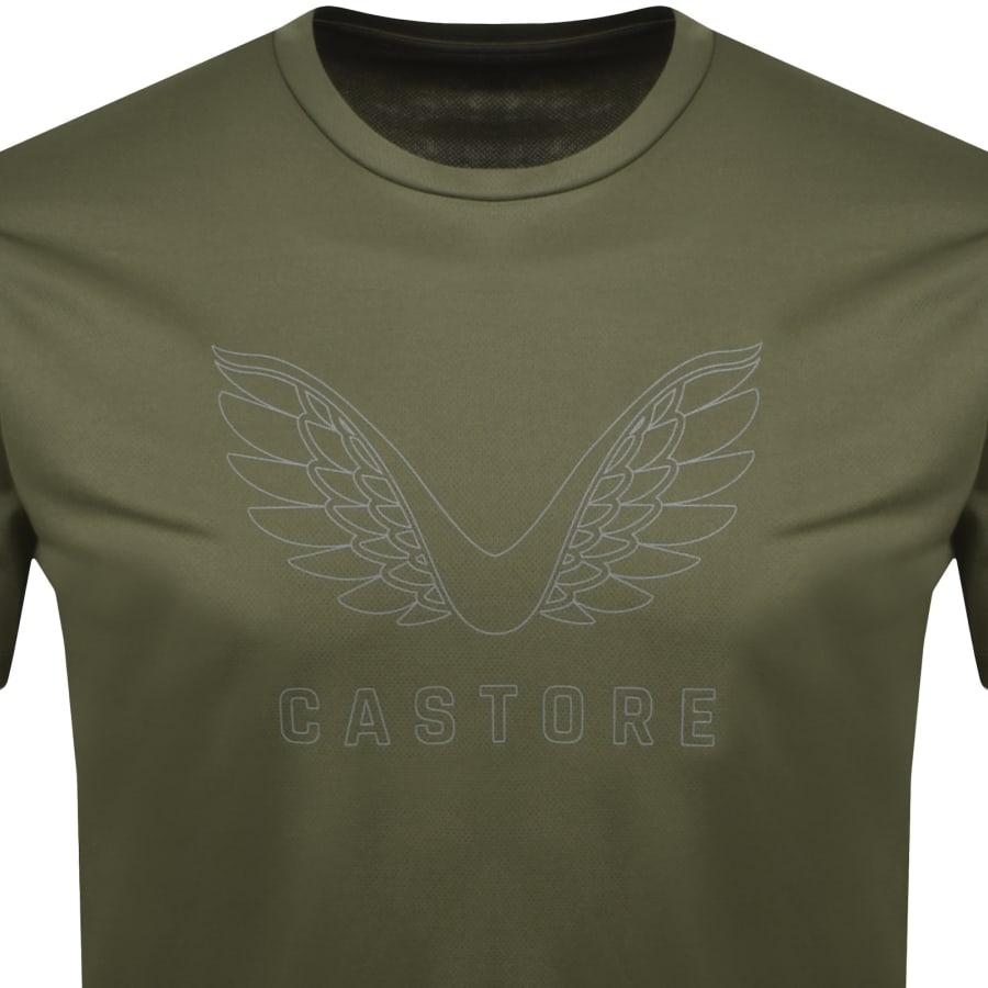 Image number 2 for Castore Graphic T Shirt Green