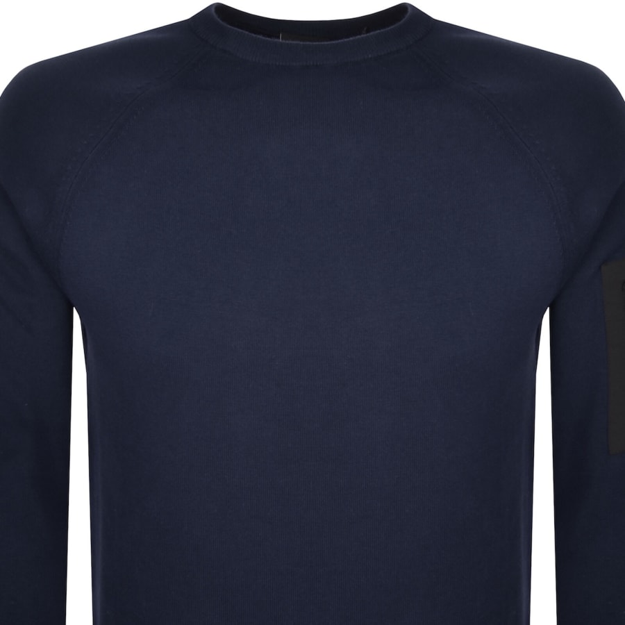 Image number 3 for Barbour International Blades Knit Jumper Navy