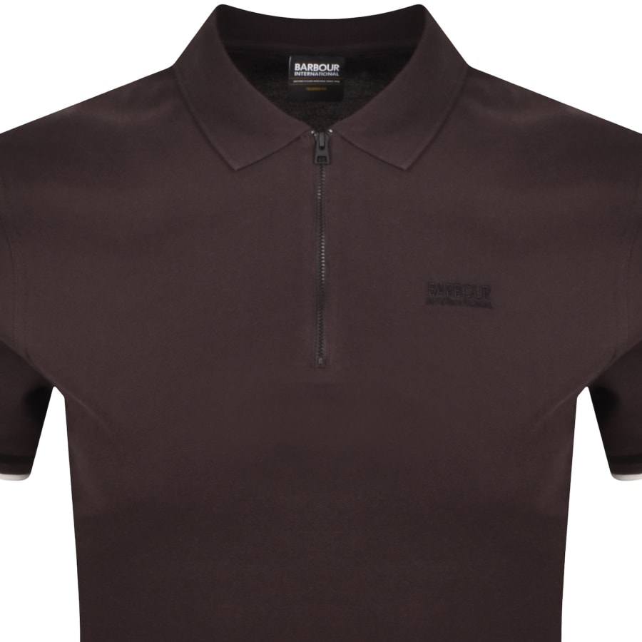 Image number 2 for Barbour International Buxton Polo T Shirt Brown