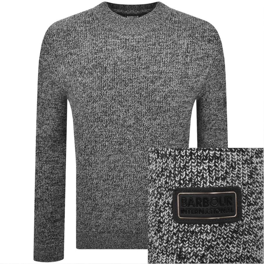 Image number 1 for Barbour International Declan Knit Jumper Black