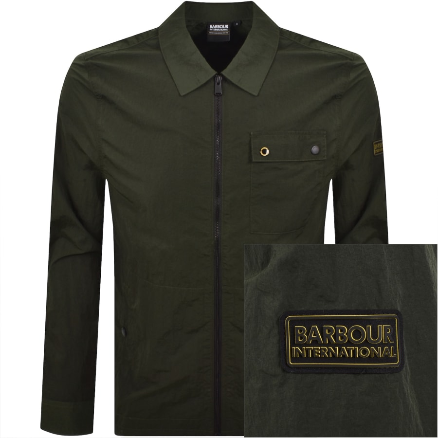 Image number 1 for Barbour International Inline Overshirt Green