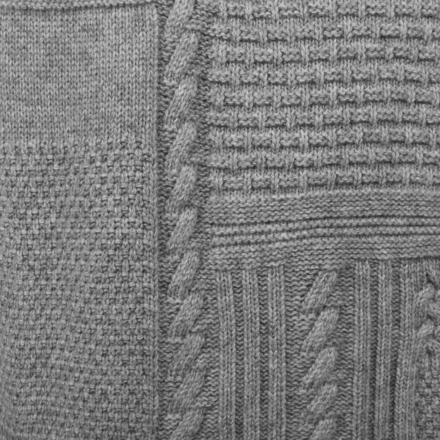 Image number 3 for Barbour Casey Cable Knit Jumper Grey