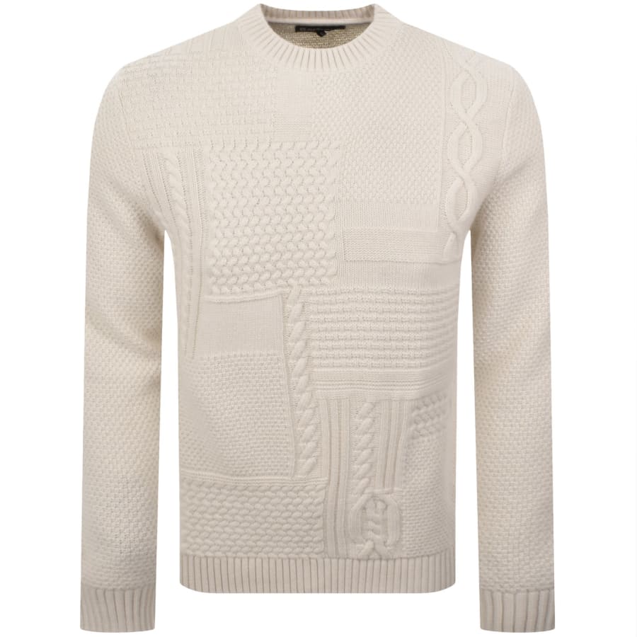 Image number 1 for Barbour Casey Cable Knit Jumper Cream