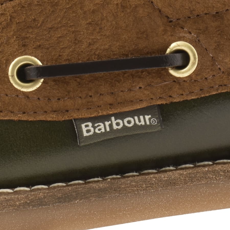 Image number 4 for Barbour Deck Boat Shoe Olive Green