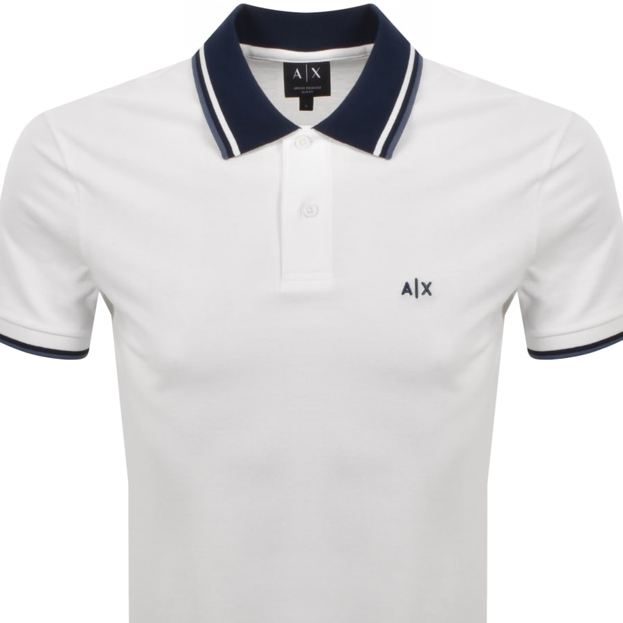 Image number 2 for Armani Exchange Slim Fit Polo T Shirt White