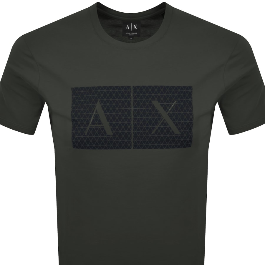 Image number 2 for Armani Exchange Crew Neck Logo T Shirt Grey
