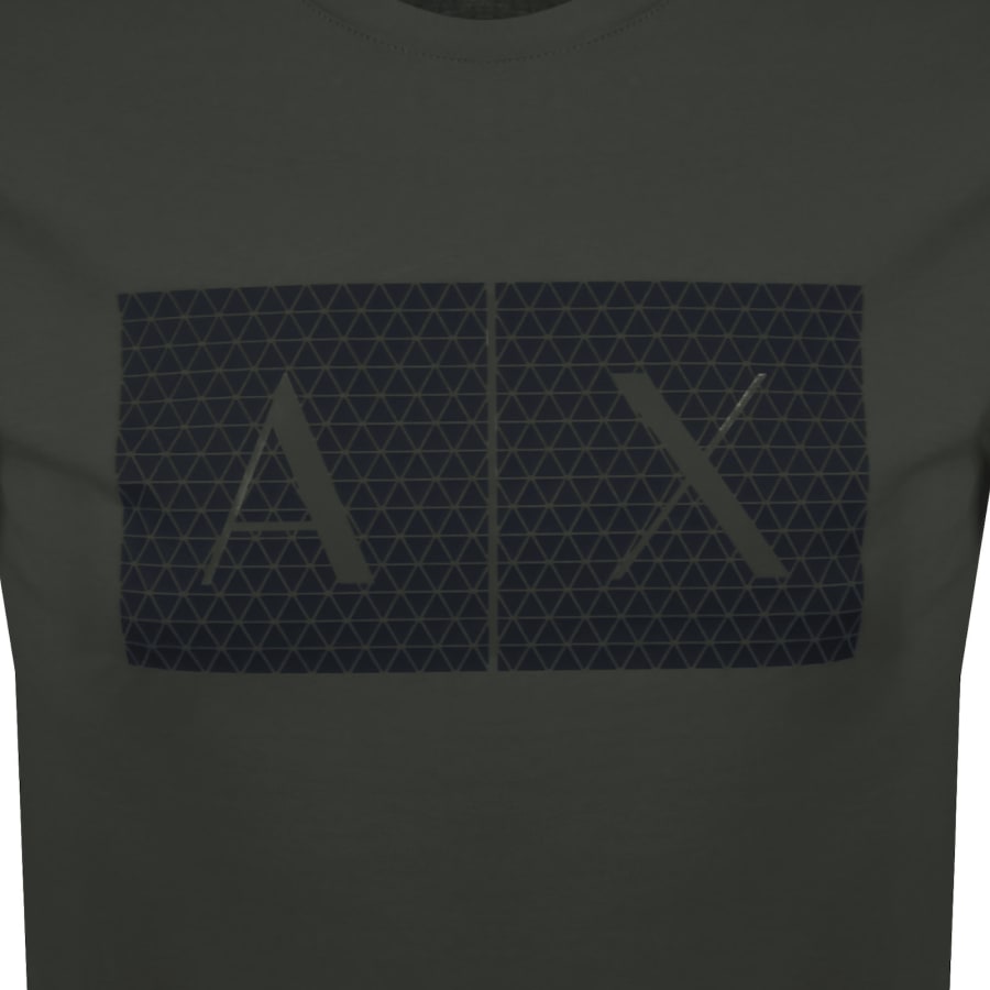 Image number 3 for Armani Exchange Crew Neck Logo T Shirt Grey