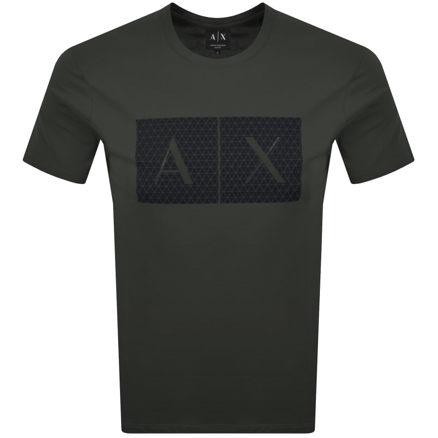 Image number 1 for Armani Exchange Crew Neck Logo T Shirt Grey