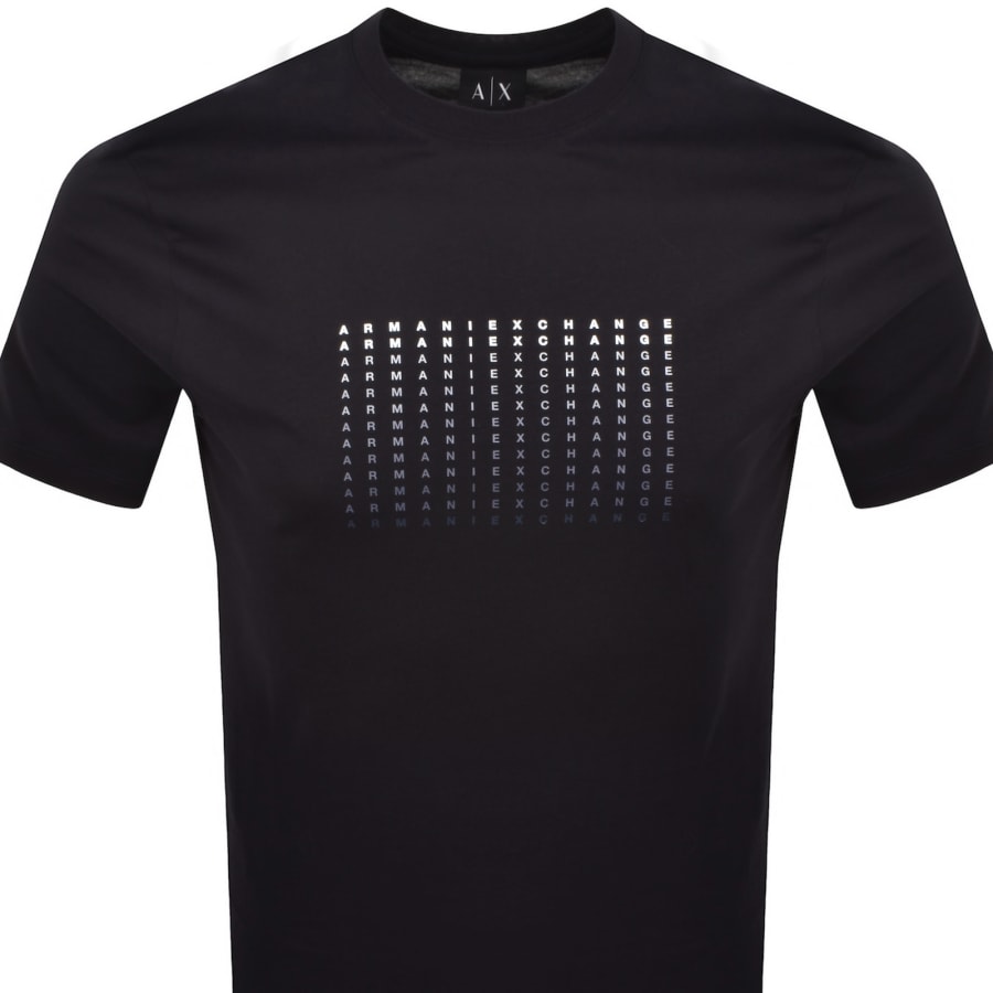 Image number 2 for Armani Exchange Logo Print T Shirt Navy