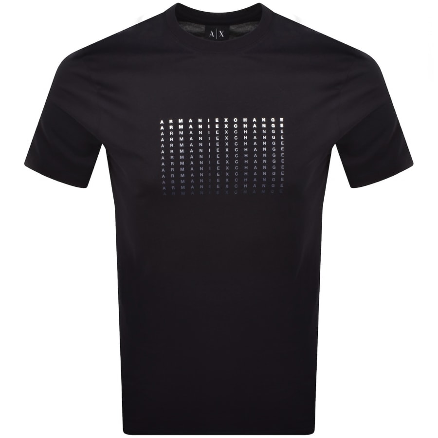 Image number 1 for Armani Exchange Logo Print T Shirt Navy