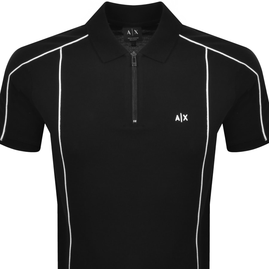 Image number 2 for Armani Exchange Polo T Shirt Black
