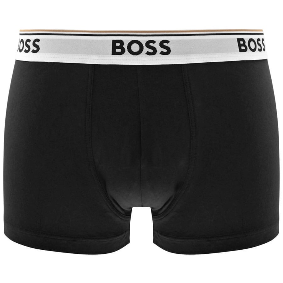 Image number 2 for BOSS Underwear Three Pack Trunks Black