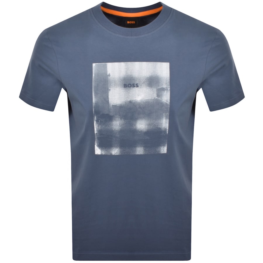 Image number 1 for BOSS Brokenice T Shirt Blue