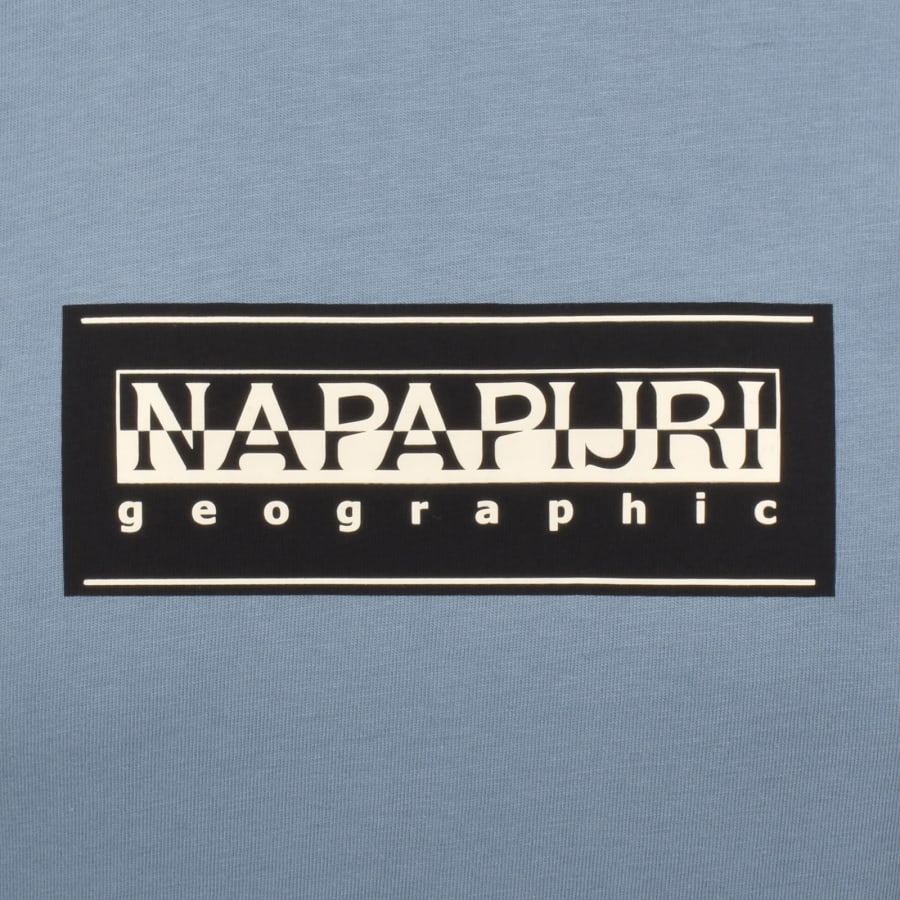 Image number 3 for Napapijri S-Box Logo T Shirt Blue