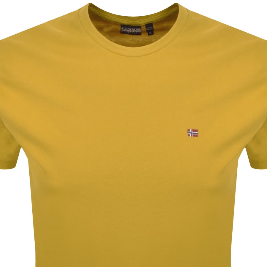 Image number 2 for Napapijri Salis Sum Logo T Shirt Yellow
