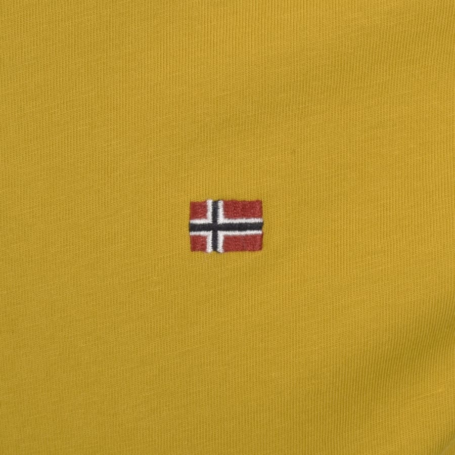 Image number 3 for Napapijri Salis Sum Logo T Shirt Yellow