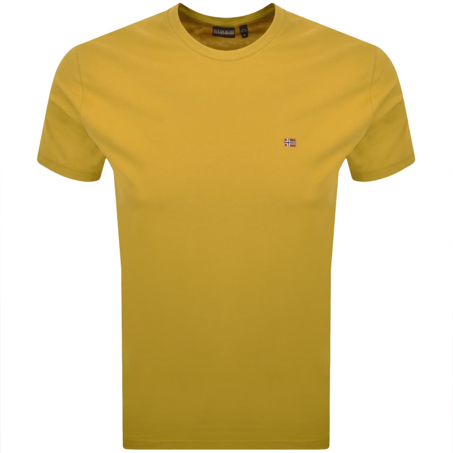 Image number 1 for Napapijri Salis Sum Logo T Shirt Yellow