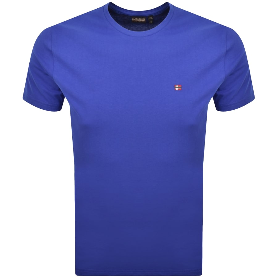 Image number 1 for Napapijri Salis Sum Logo T Shirt Blue
