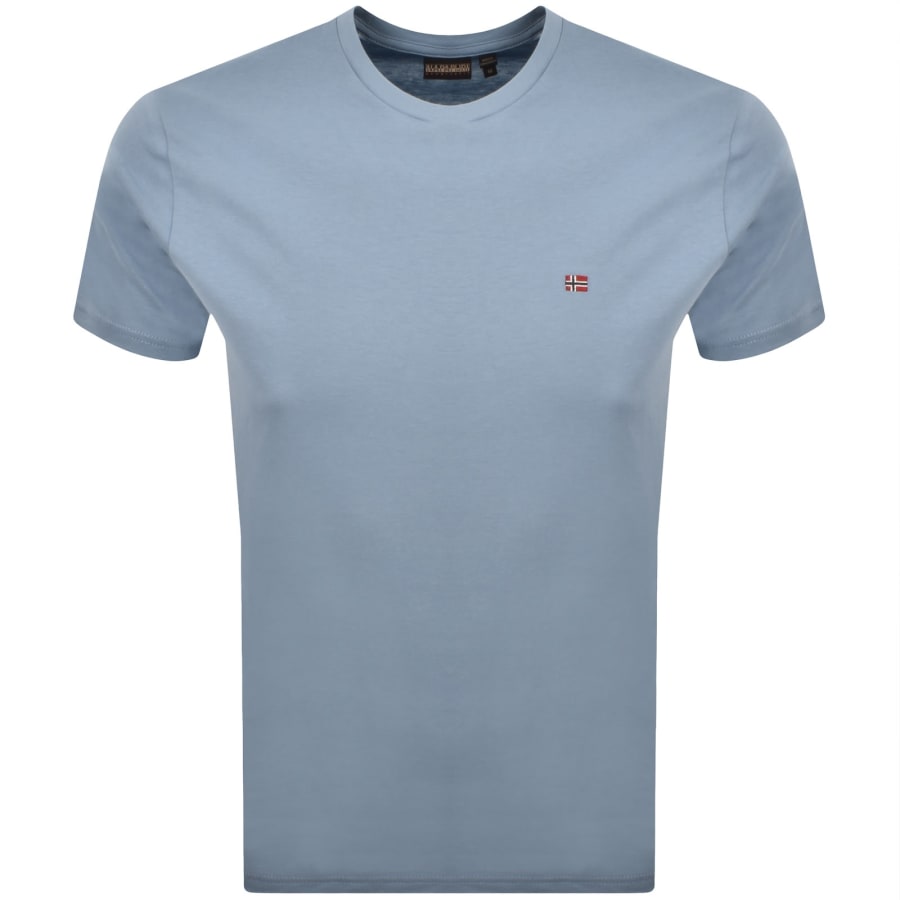 Image number 1 for Napapijri Salis Sum Logo T Shirt Blue