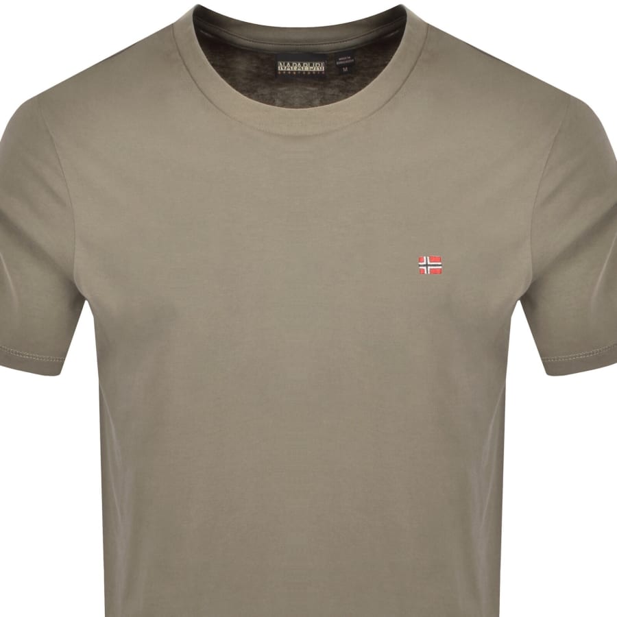 Image number 2 for Napapijri Salis Sum Logo T Shirt Brown