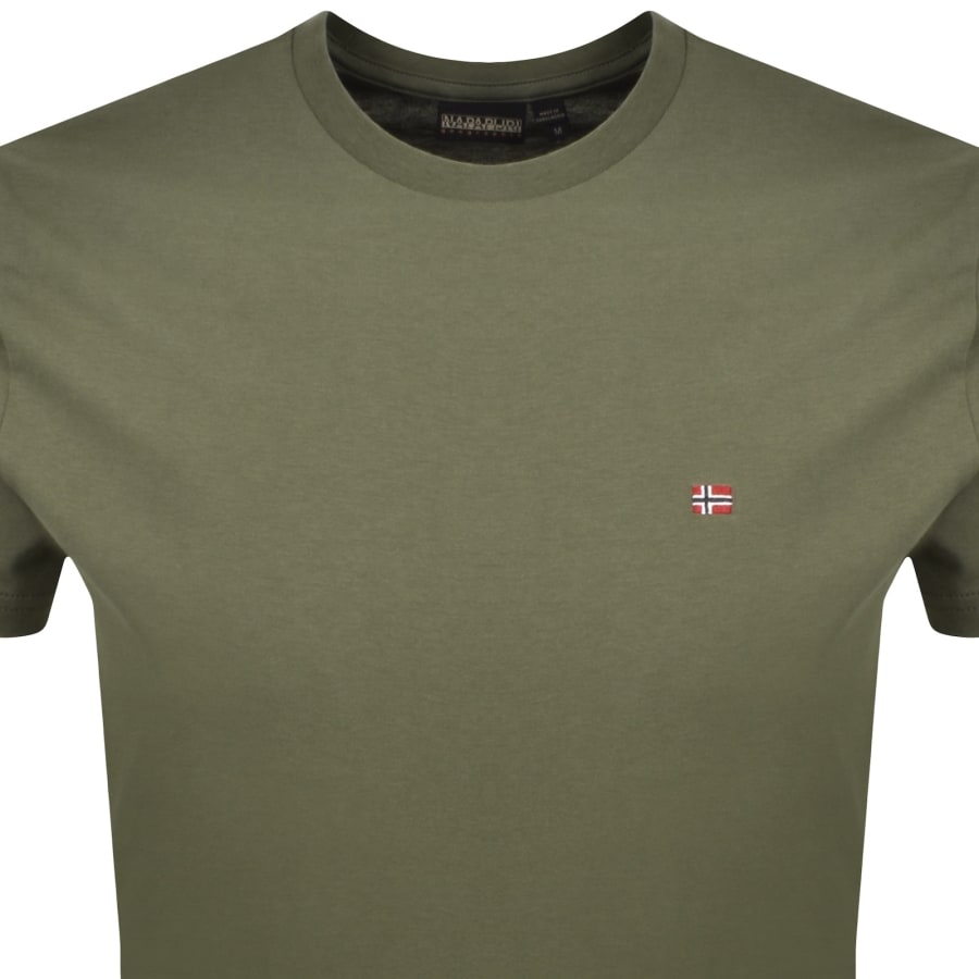 Image number 2 for Napapijri Salis Sum Logo T Shirt Green